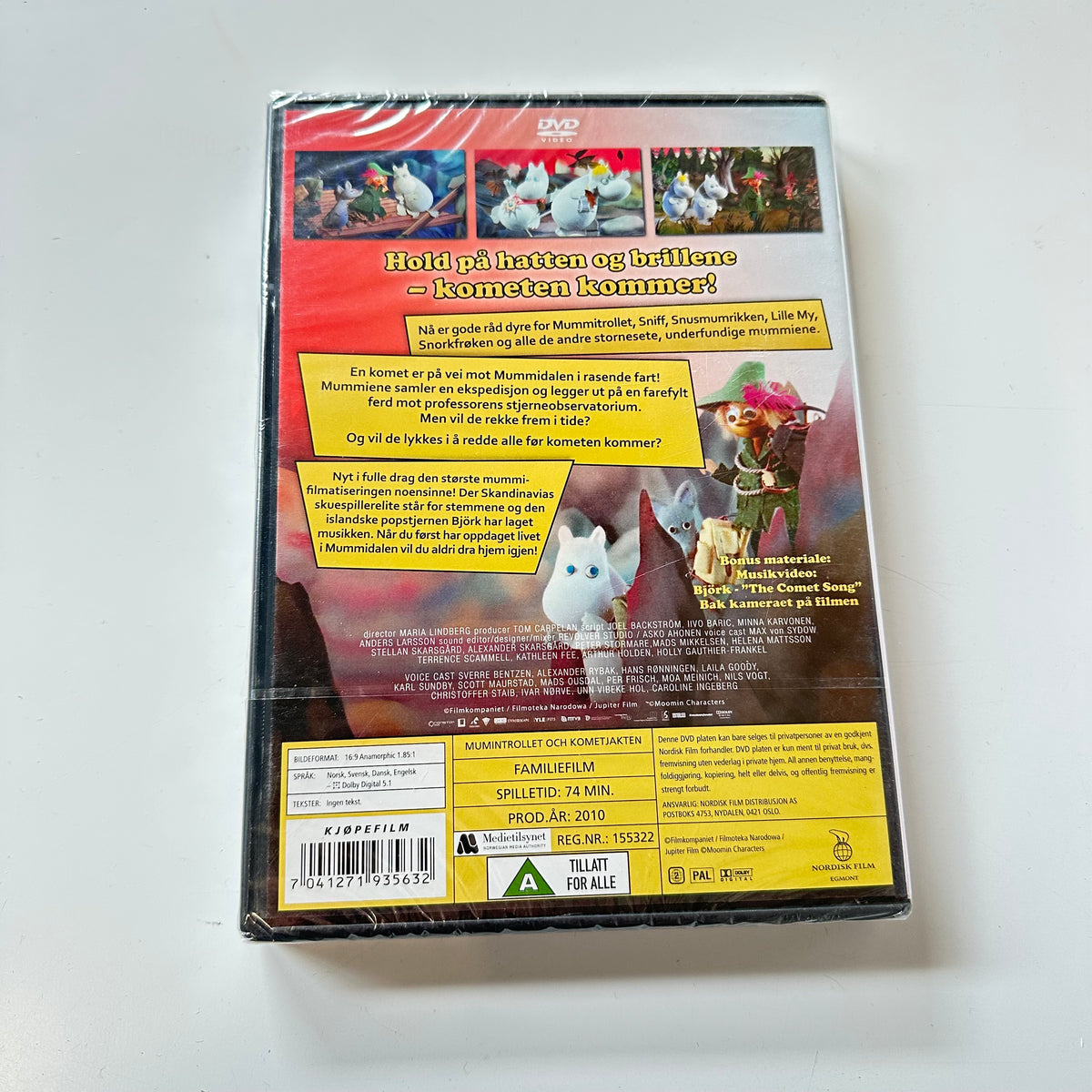 Mummitrollet Kometen kommer (DVD) - Ny i plast !
