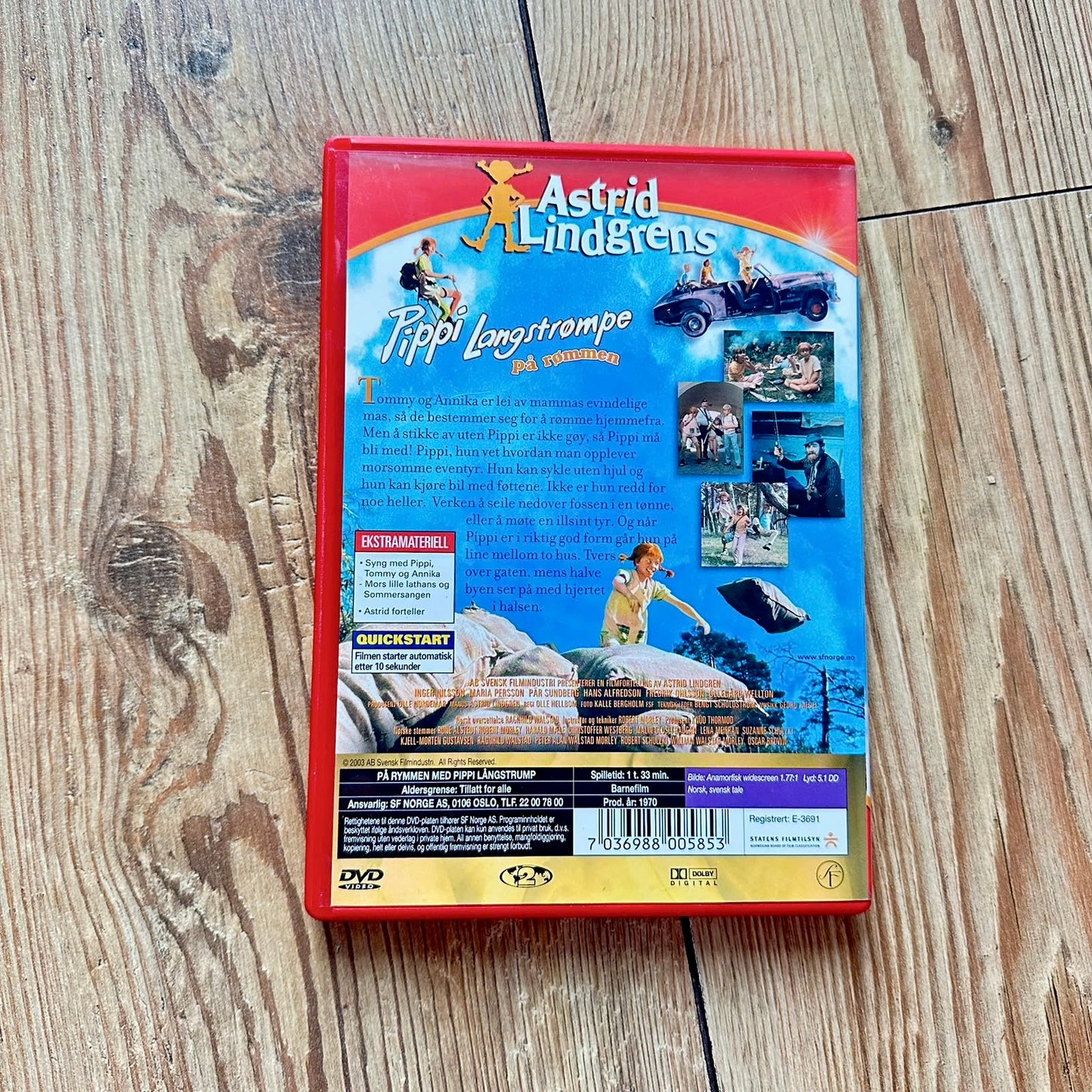 Pippi Langstrømpe på rømmen (DVD)