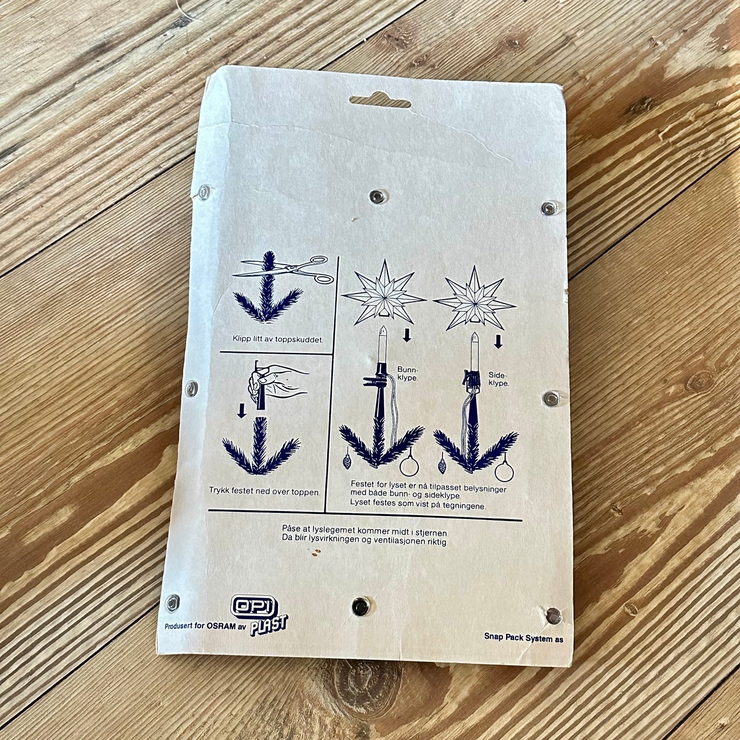Vintage julestjerne / Toppstjerne fra OSRAM - uåpnet