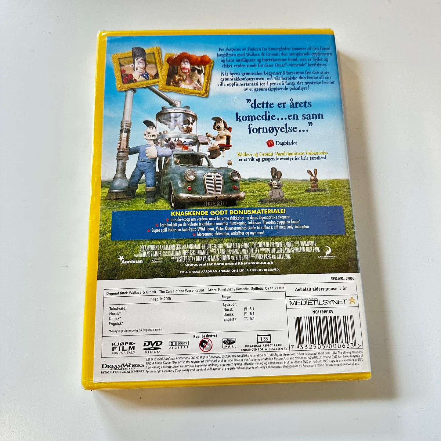 Wallace & Gromit Varulvkaninens forbannelse (DVD) - Ny i plast !