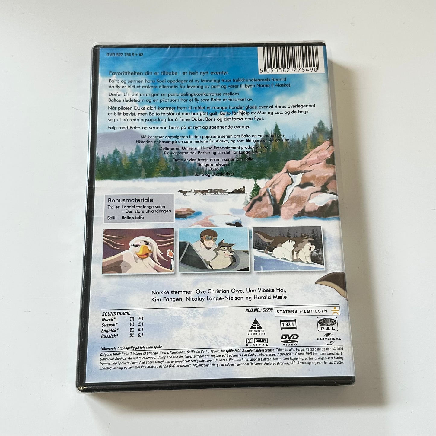 Balto - forandringenes vinger (DVD) - Ny i plast !