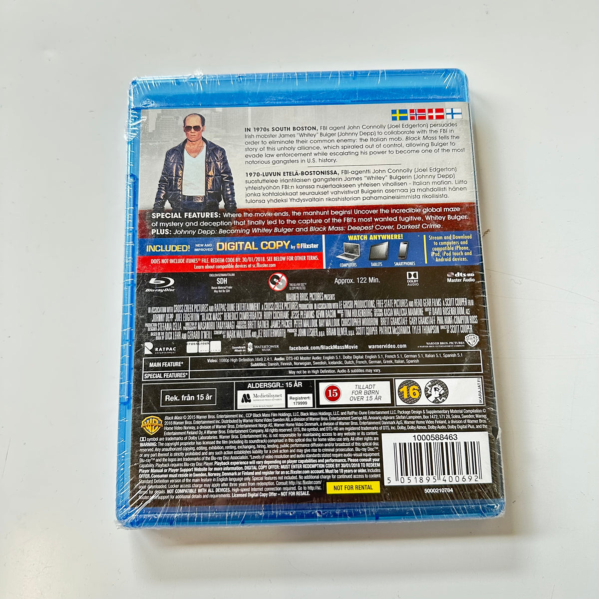 BLACK MASS (Blu-ray) - Ny i plast !