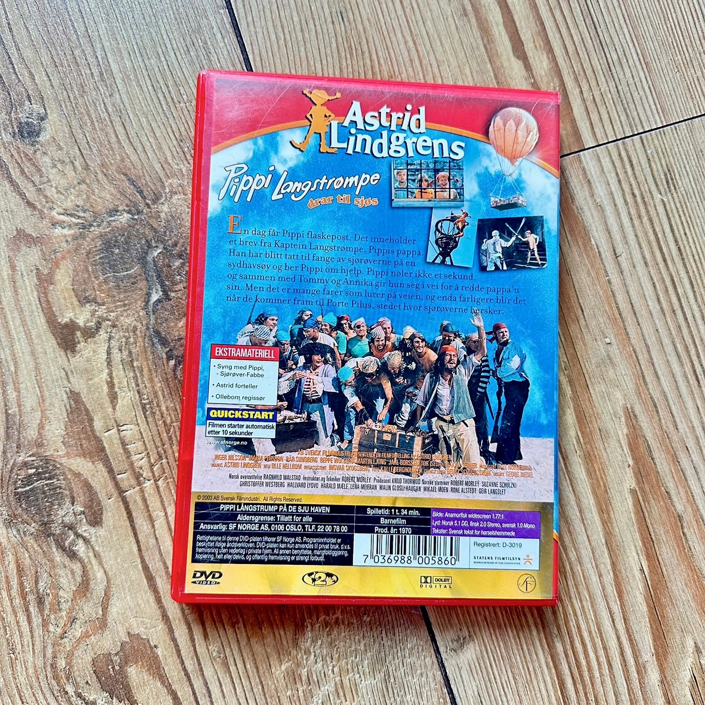 Pippi Langstrømpe drar til sjøs (DVD)