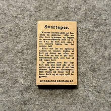 Antikk SORTEPER fra 1920/30-tallet (Litografisk Kompani a/s)