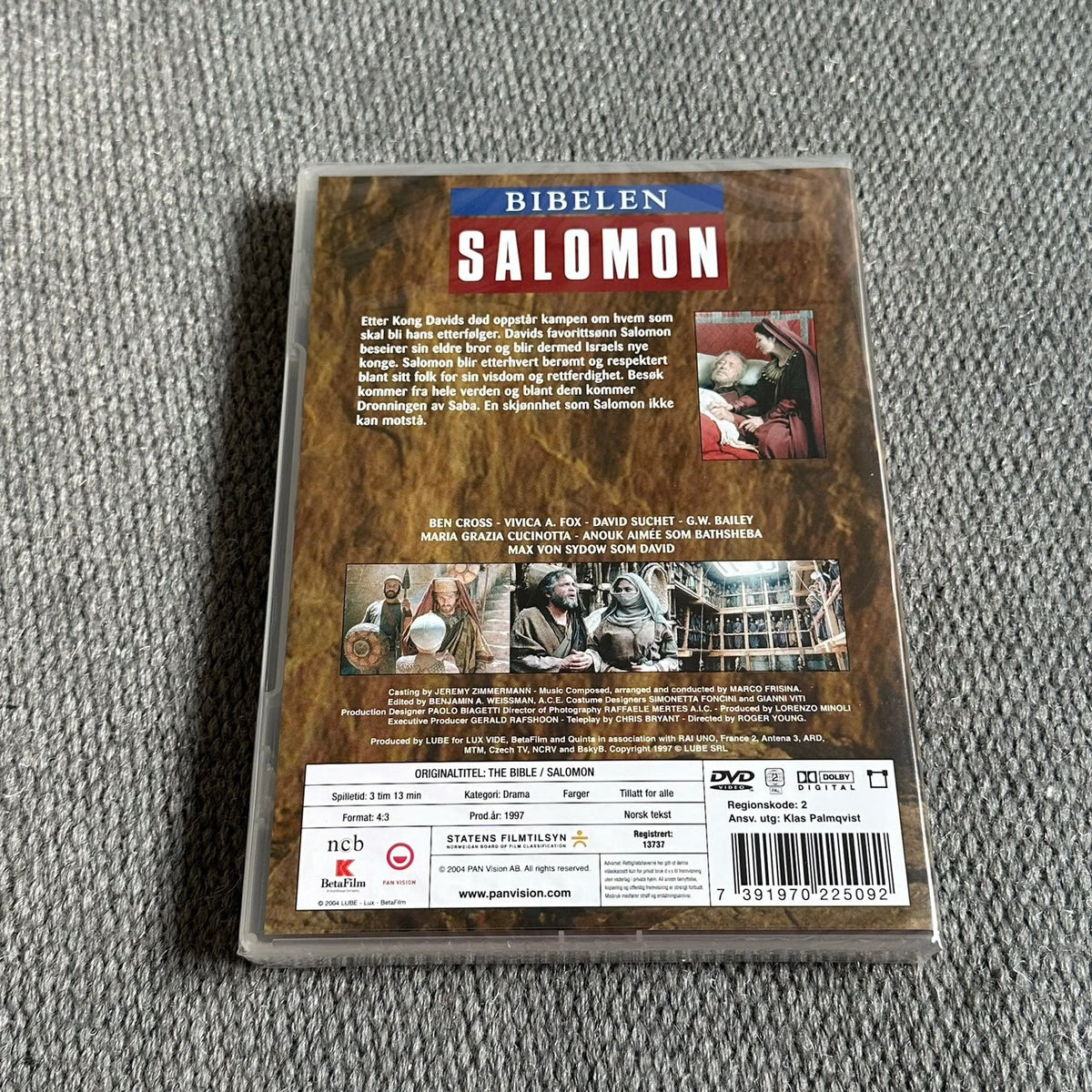 BIBELEN: SALOMON (DVD) - Ny i plast !