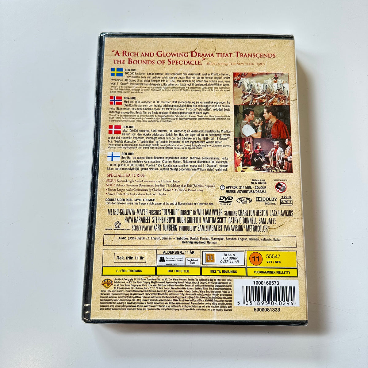 BEN-HUR (DVD) - Ny i plast !