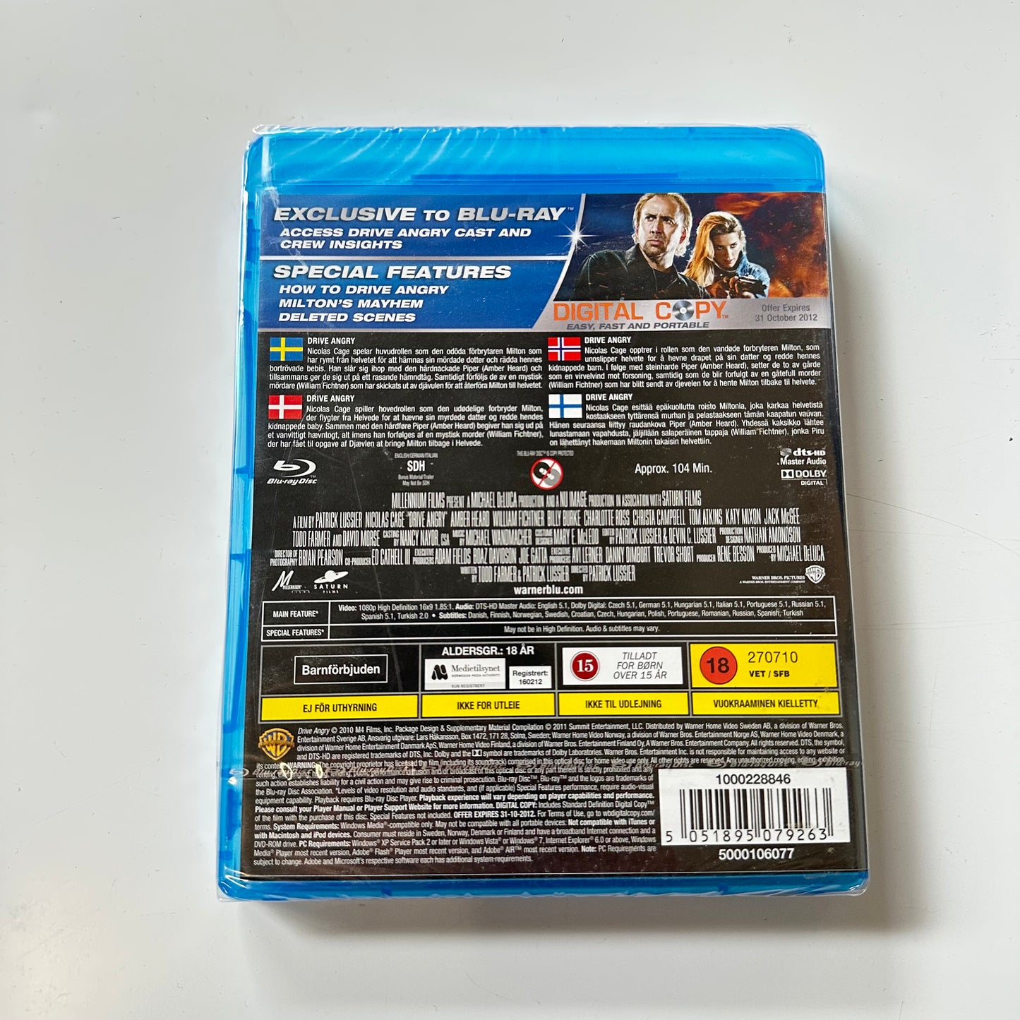 DRIVE ANGRY (Blu-ray) - Ny i plast !