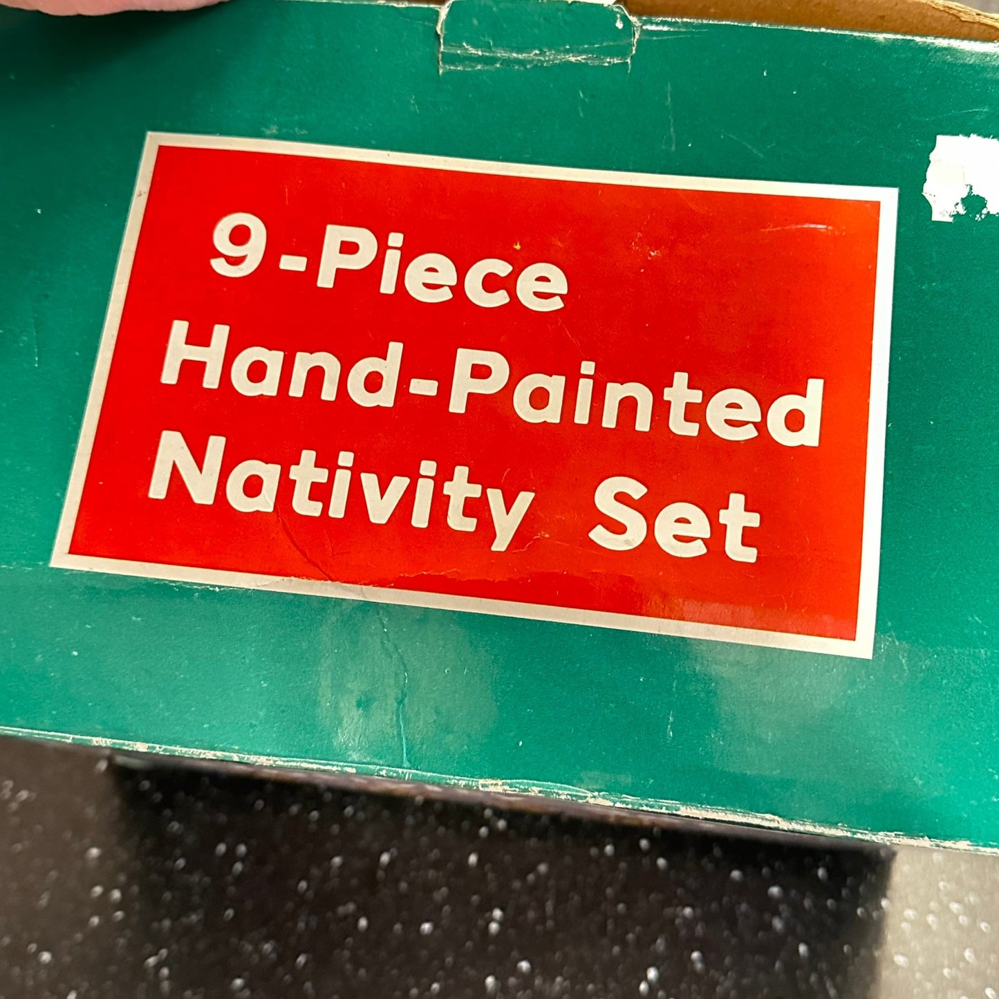 Store håndmalte figurer til julekrybbe - vintage !