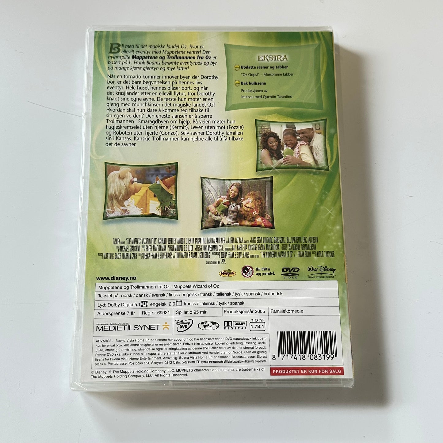 Muppetene og Trollmannen fra Oz (DVD) - Ny i plast!