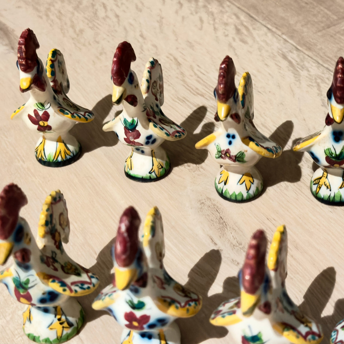Hane - Good Luck Rooster fra Portugal fra 1970-tallet (håndmalte)
