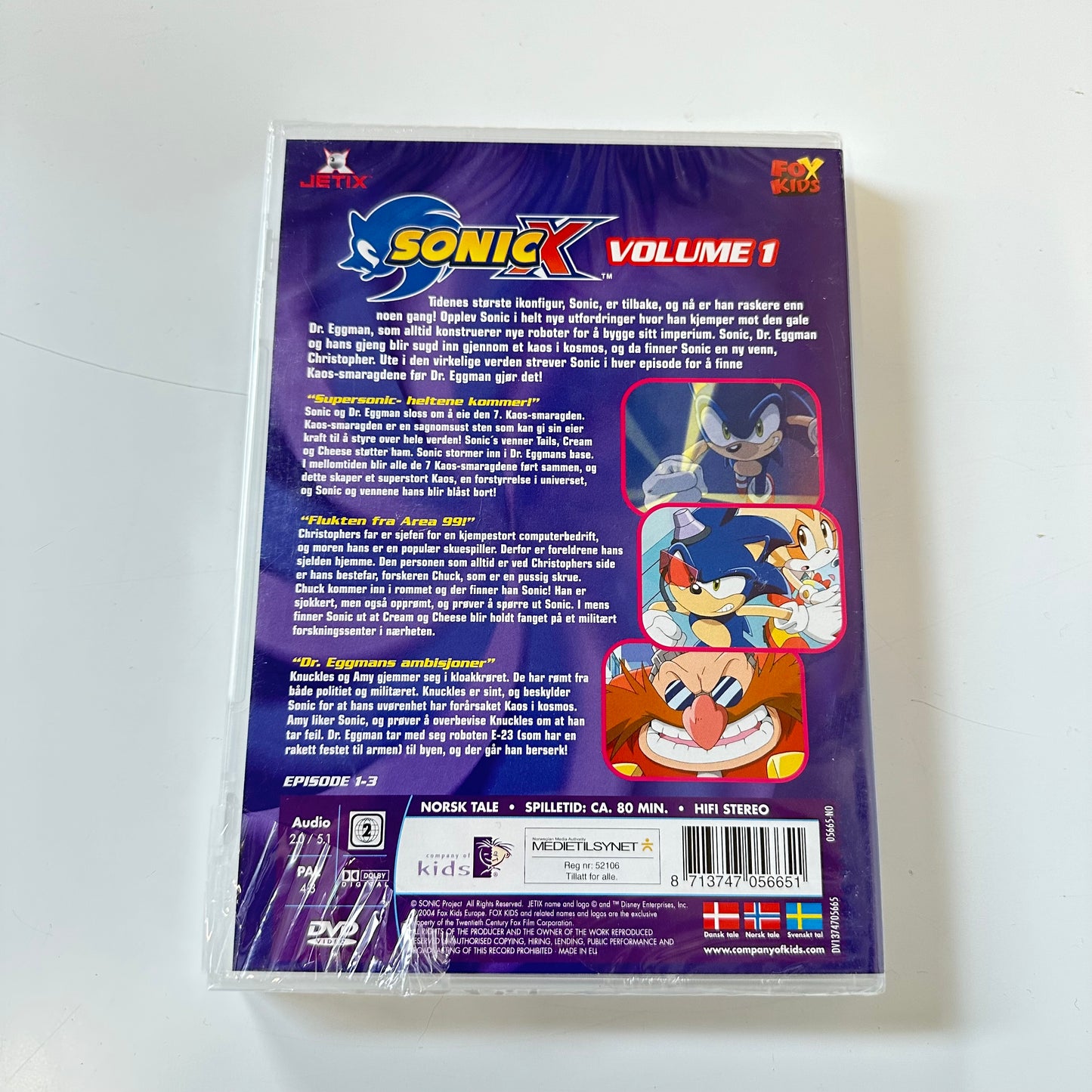 Sonic X vol.1 (DVD) - Ny i plast!