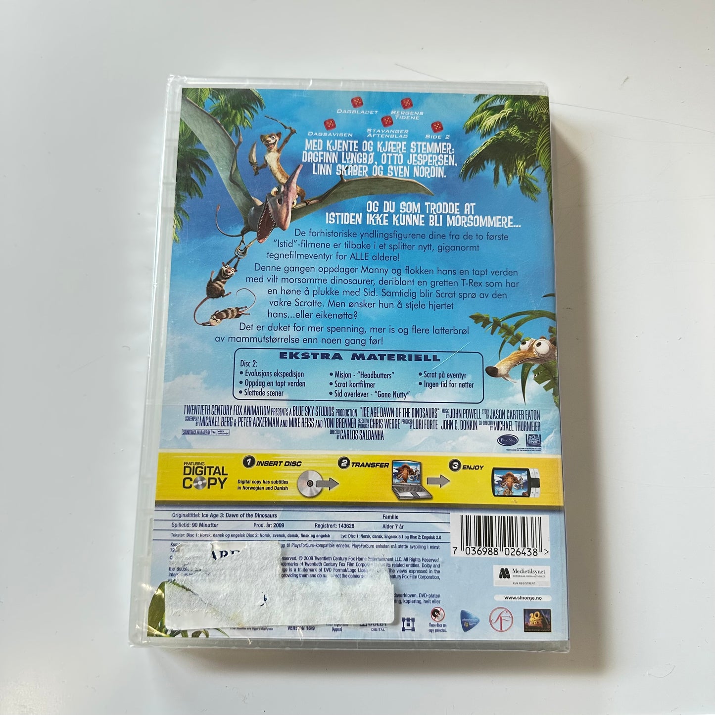 ISTID 3 - Dinosaurene kommer (2-disk versjon, DVD) - Ny i plast !