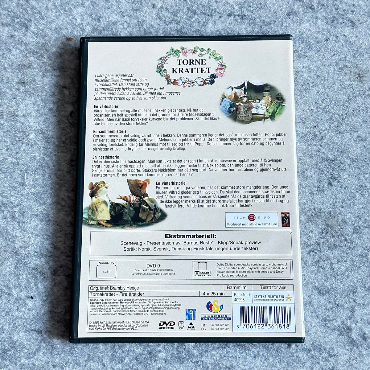 Musene i Tornekrattet - Fire Årstider (DVD) - Som ny!