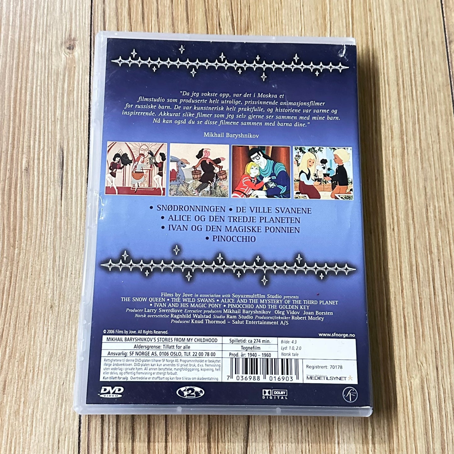 Mikhail Baryshnikovs. Klassiske eventyrskatter 1. (DVD med Norsk tale)