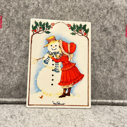 Snowman Julekort i porselen fra Villeroy & Boch (1982)