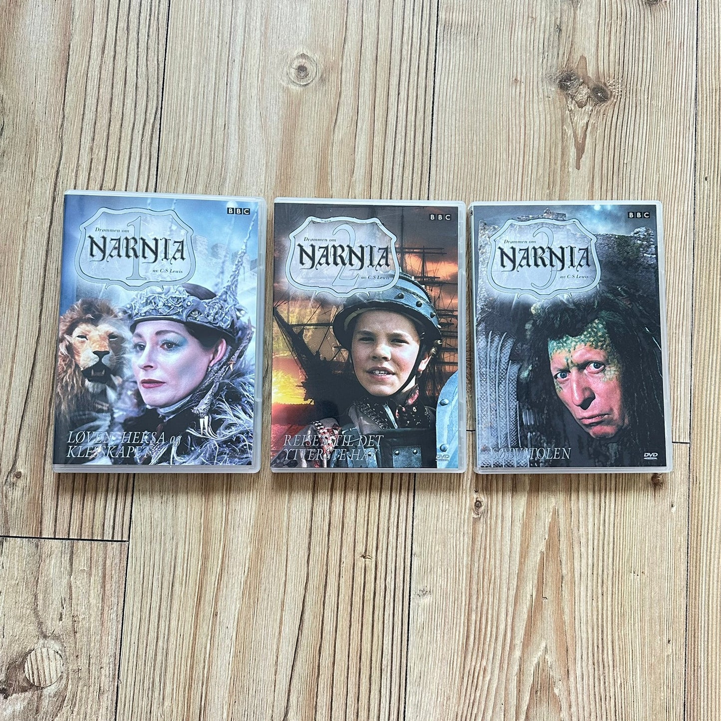 Legenden om Narnia 1-3 (DVD med norsk tekst) - som ny !