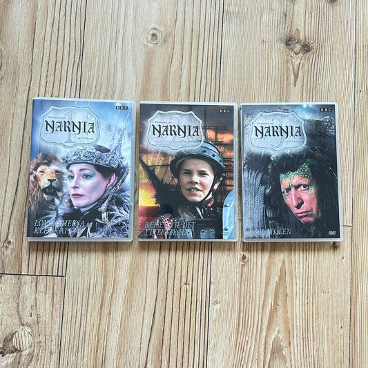 Legenden om Narnia 1-3 (DVD med norsk tekst) - som ny !
