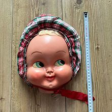 Vintage dukke hode i vinyl og plast