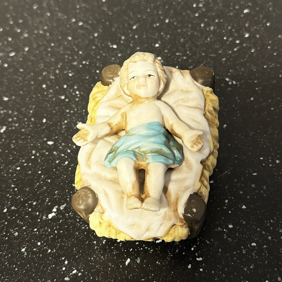 Store håndmalte figurer til julekrybbe - vintage !