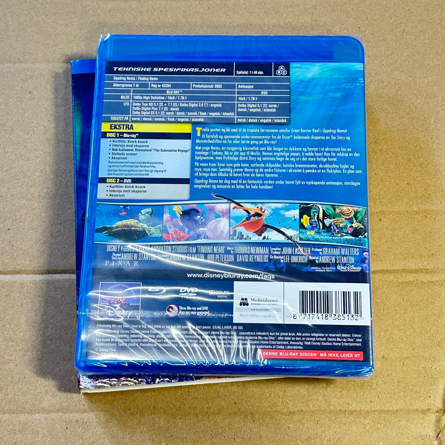 Oppdrag NEMO (Blu-ray + DVD) - Ny i plast !