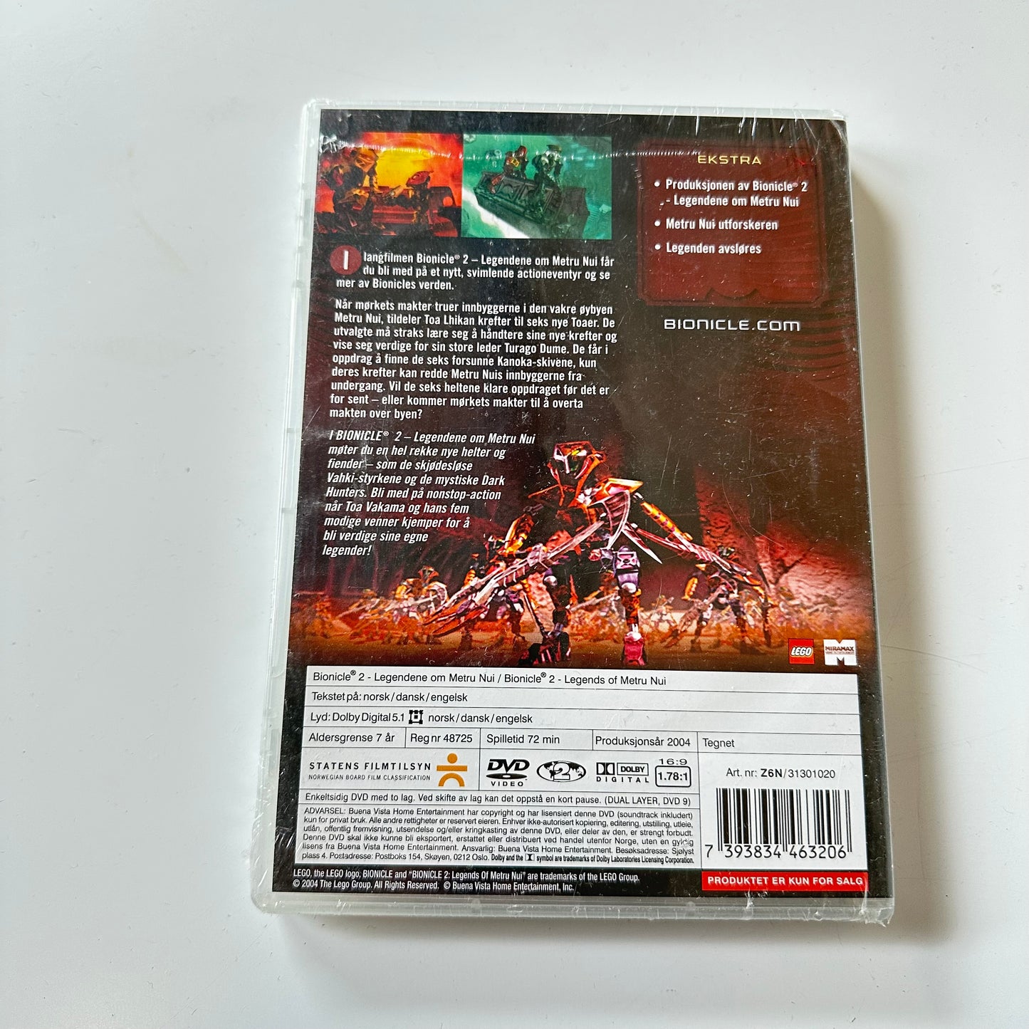 Bionicle 2 - Legendene om Metru Nui (DVD) - Ny i plast !