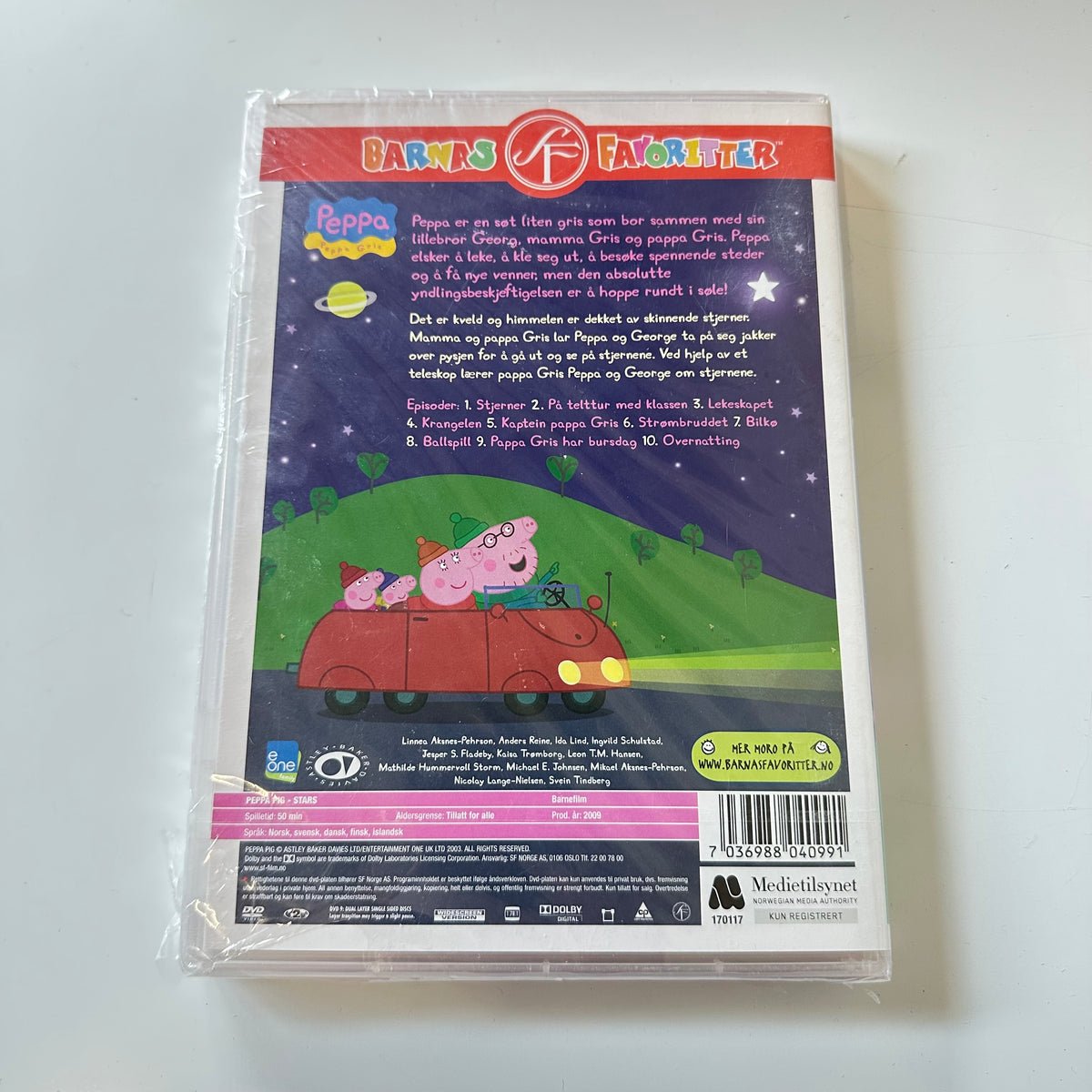 Peppa Gris - Stjerner (DVD) - Ny i plast !