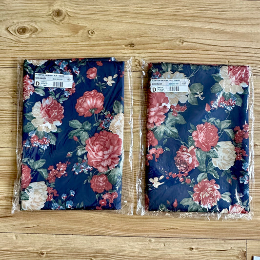 Vintage 2 x pakker med 10 meter stoff (10m x 1,6m)