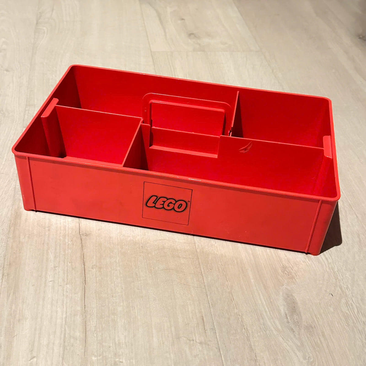 LEGO sorteringsboks / oppbevaringsboks med hank fra 1970-tallet