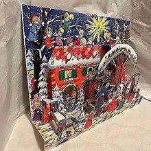 Gammel flott Julekalender med rørlige figurer (1960-70 tall)