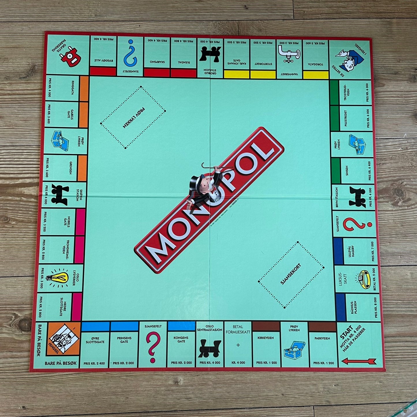 MONOPOL fra 2001 - Norsk utgave med gater i Oslo