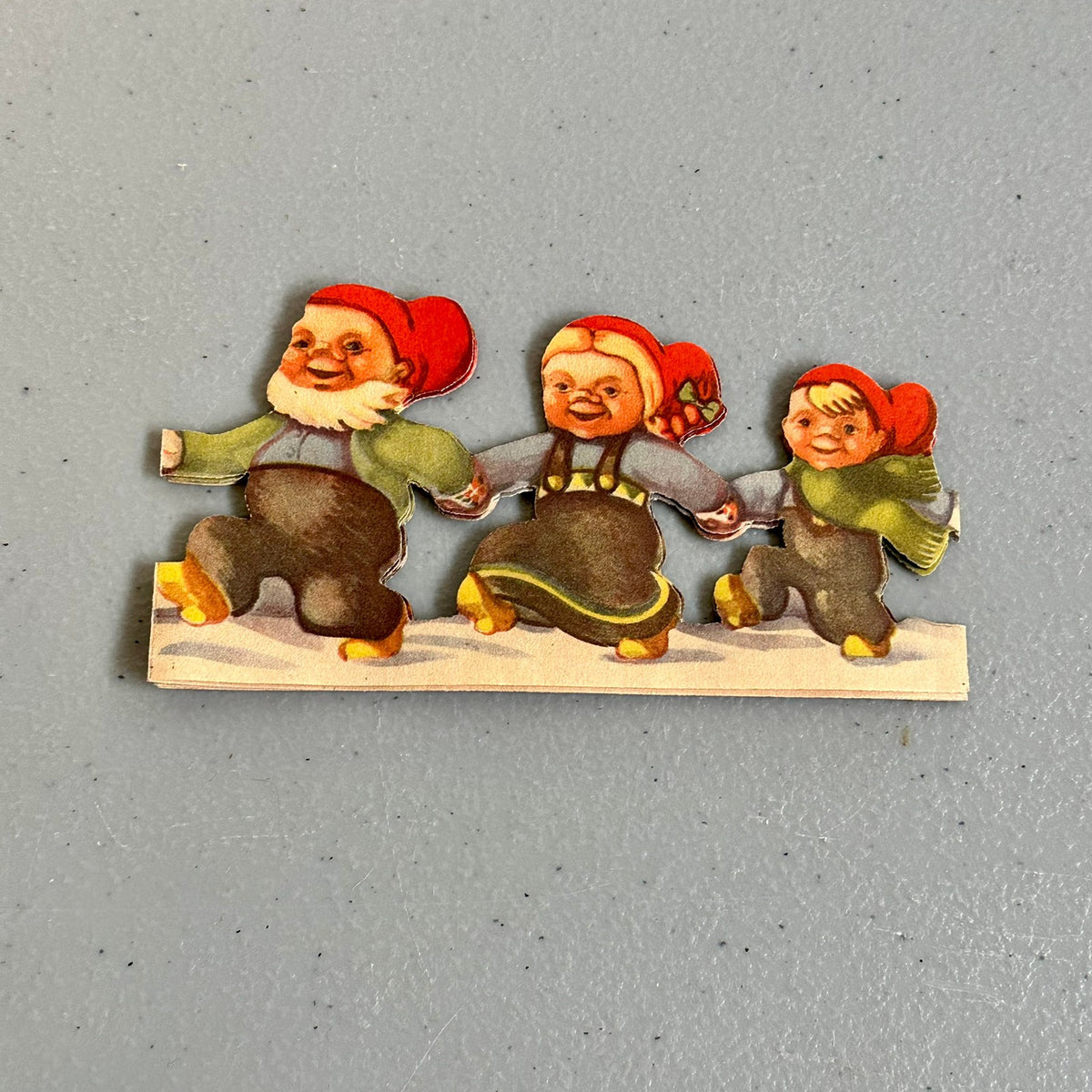 Gammel Papirremse med Nisse familie
