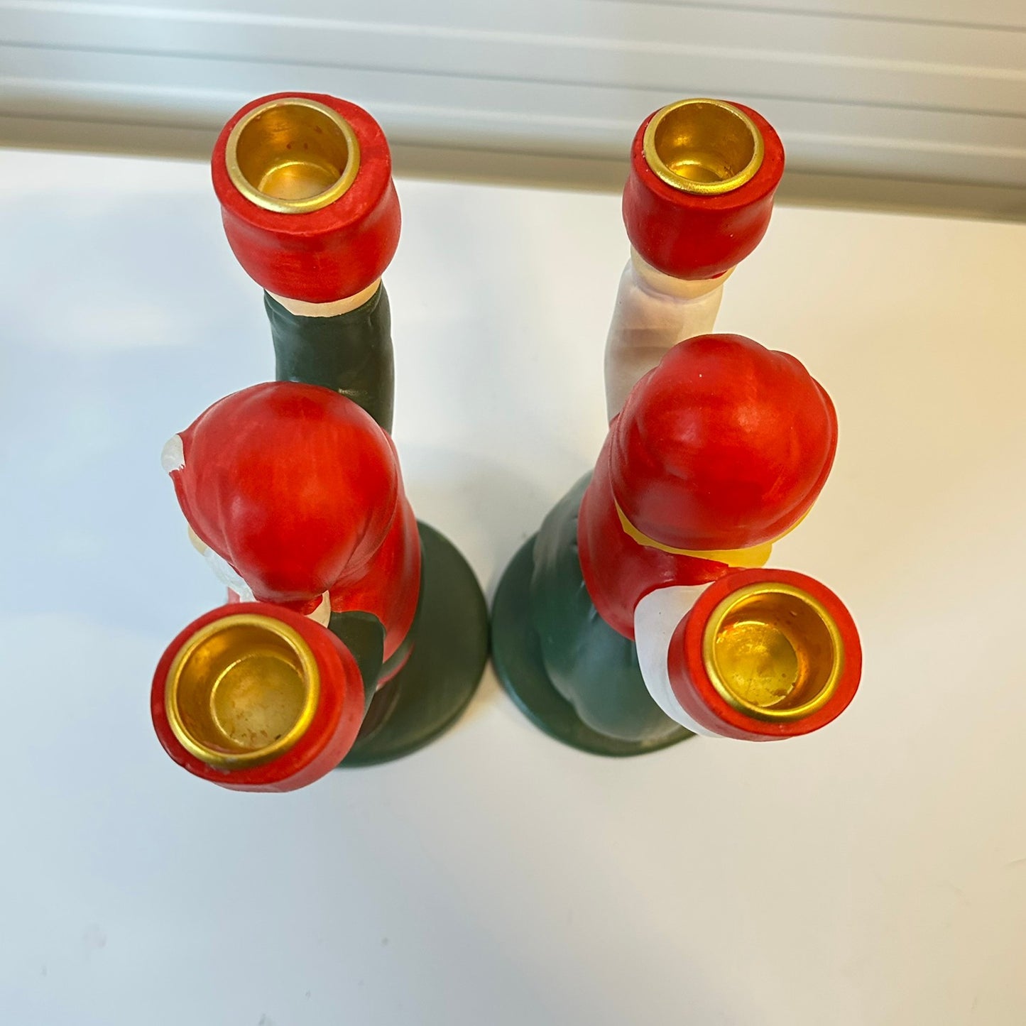 To vintage lysestaker til jul - nye i forpakning