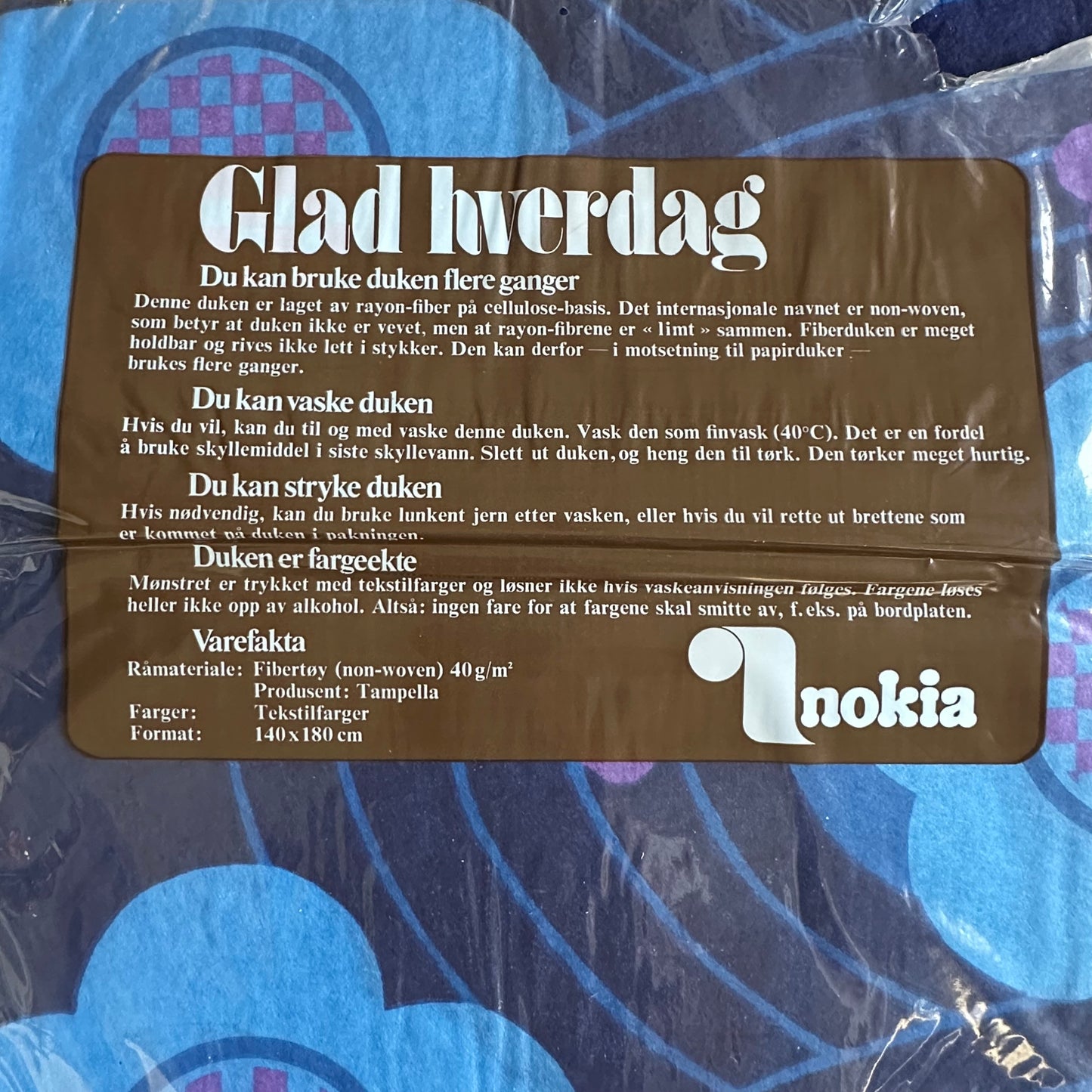 Vintage fiberduk - ny og ubrukt fra nokia, Finland