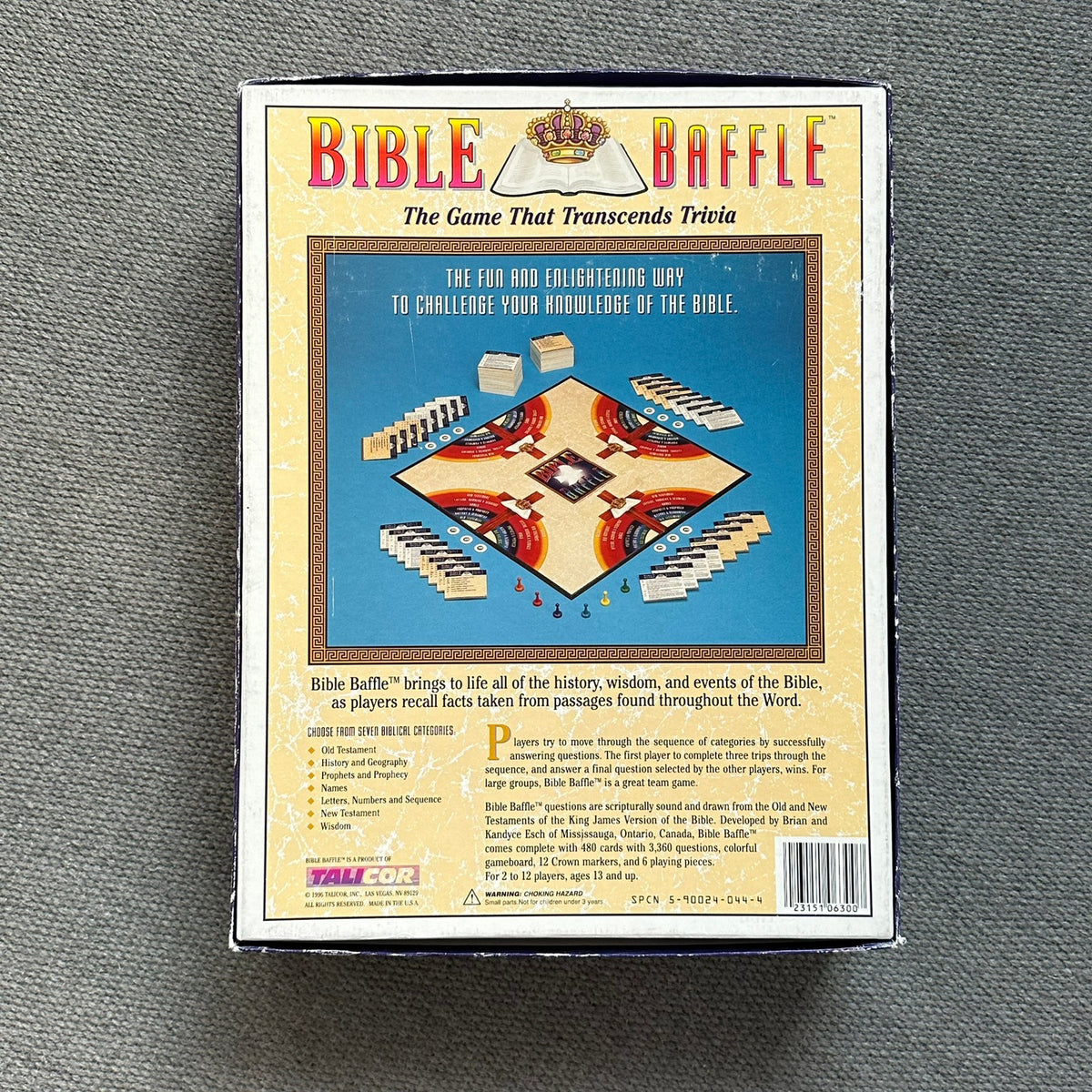 BIBLE BAFFLE (familie brettspill om Bibelen) fra 1996
