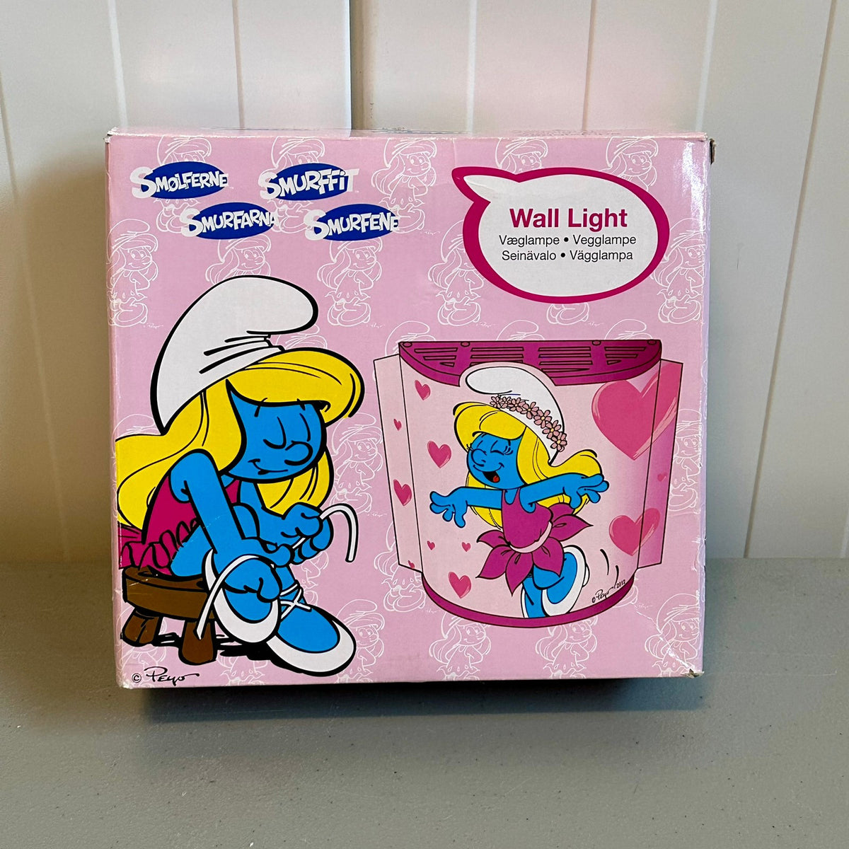Smurfeline vegglampe til barnerom