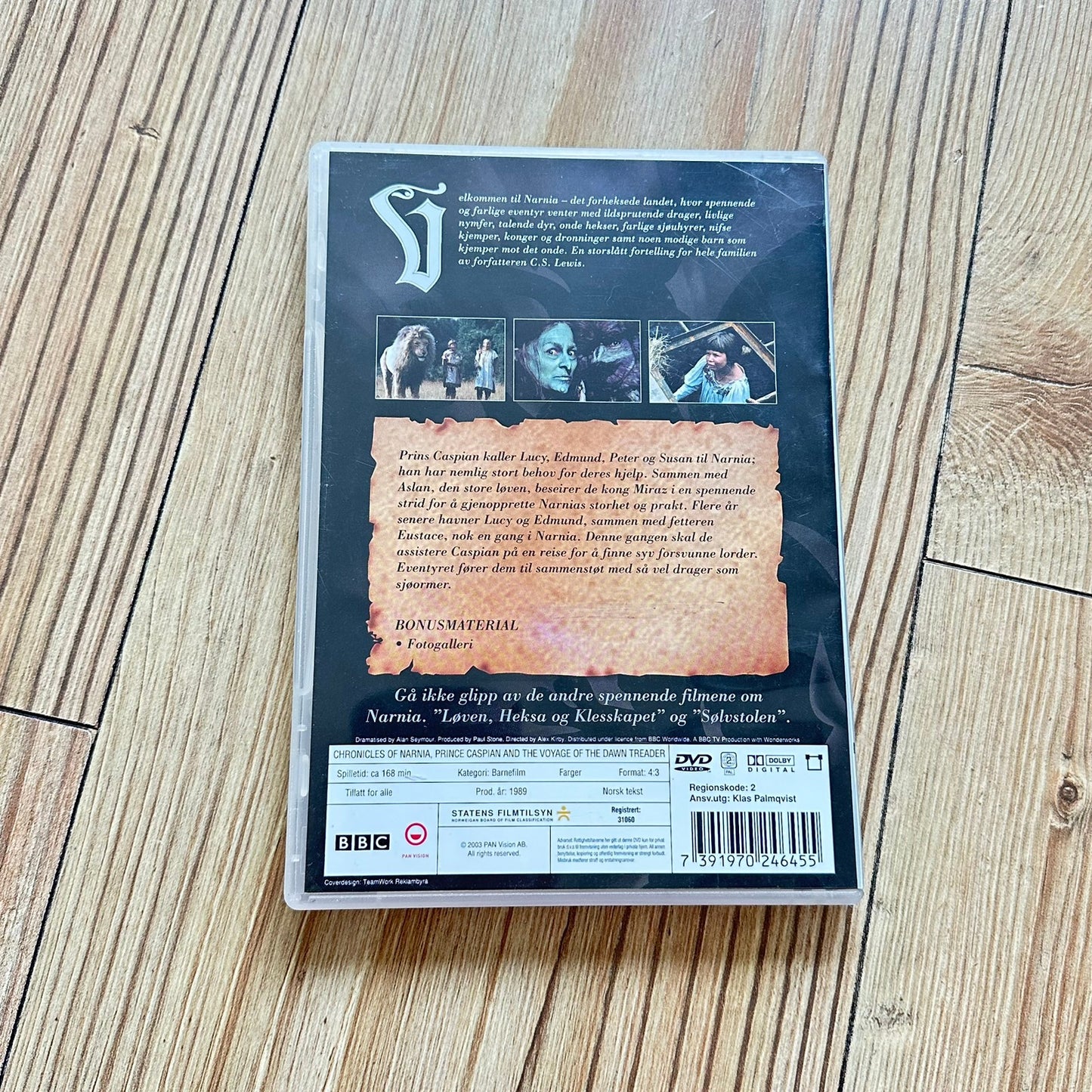 Legenden om Narnia 1-3 (DVD med norsk tekst) - som ny !