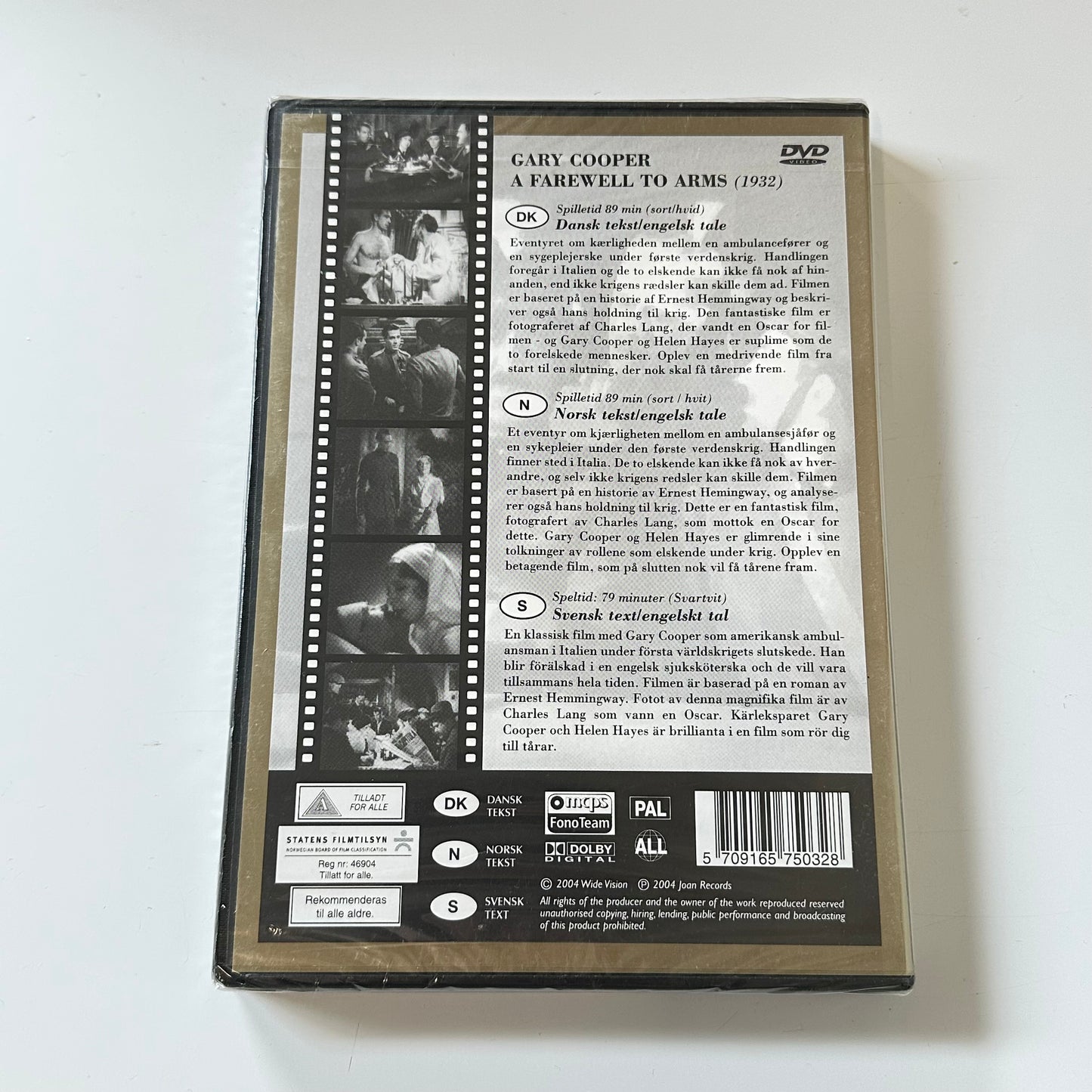 A farewell to arms (DVD) - Ny i plast!