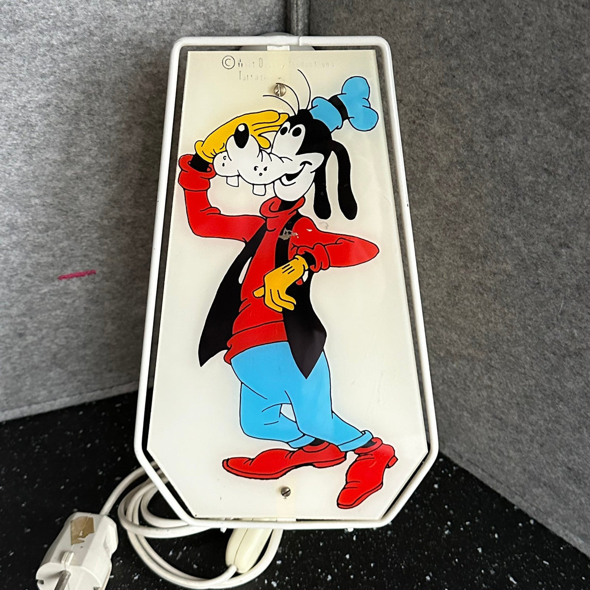Walt Disney - Eldre Langbein vegglampe i glass
