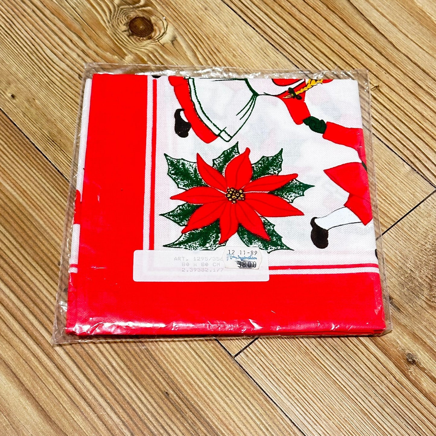 Gammel juleduk fra 1989 - Uåpnet ! (80 x 80cm)