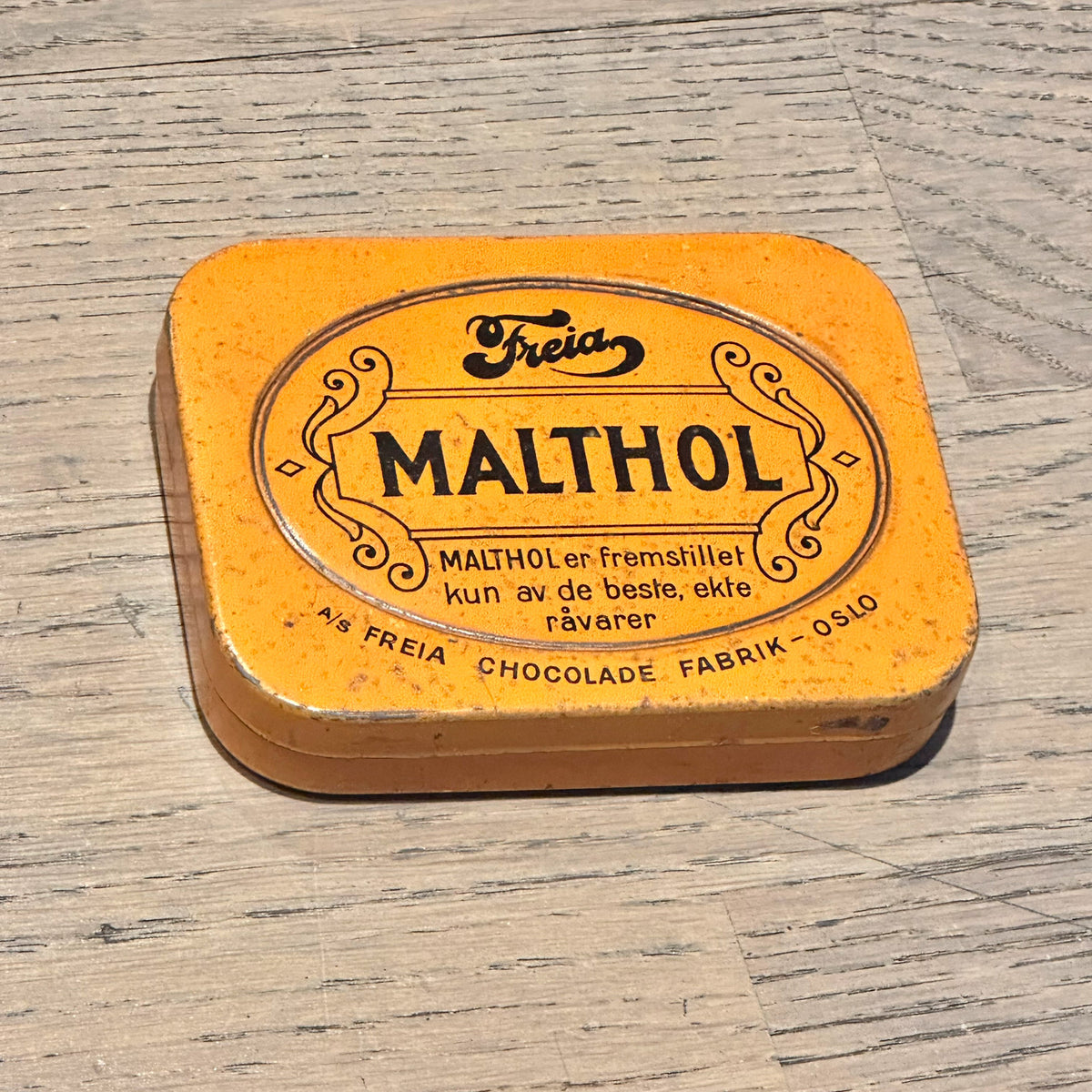 Gammel Freia MALTHOL metallboks