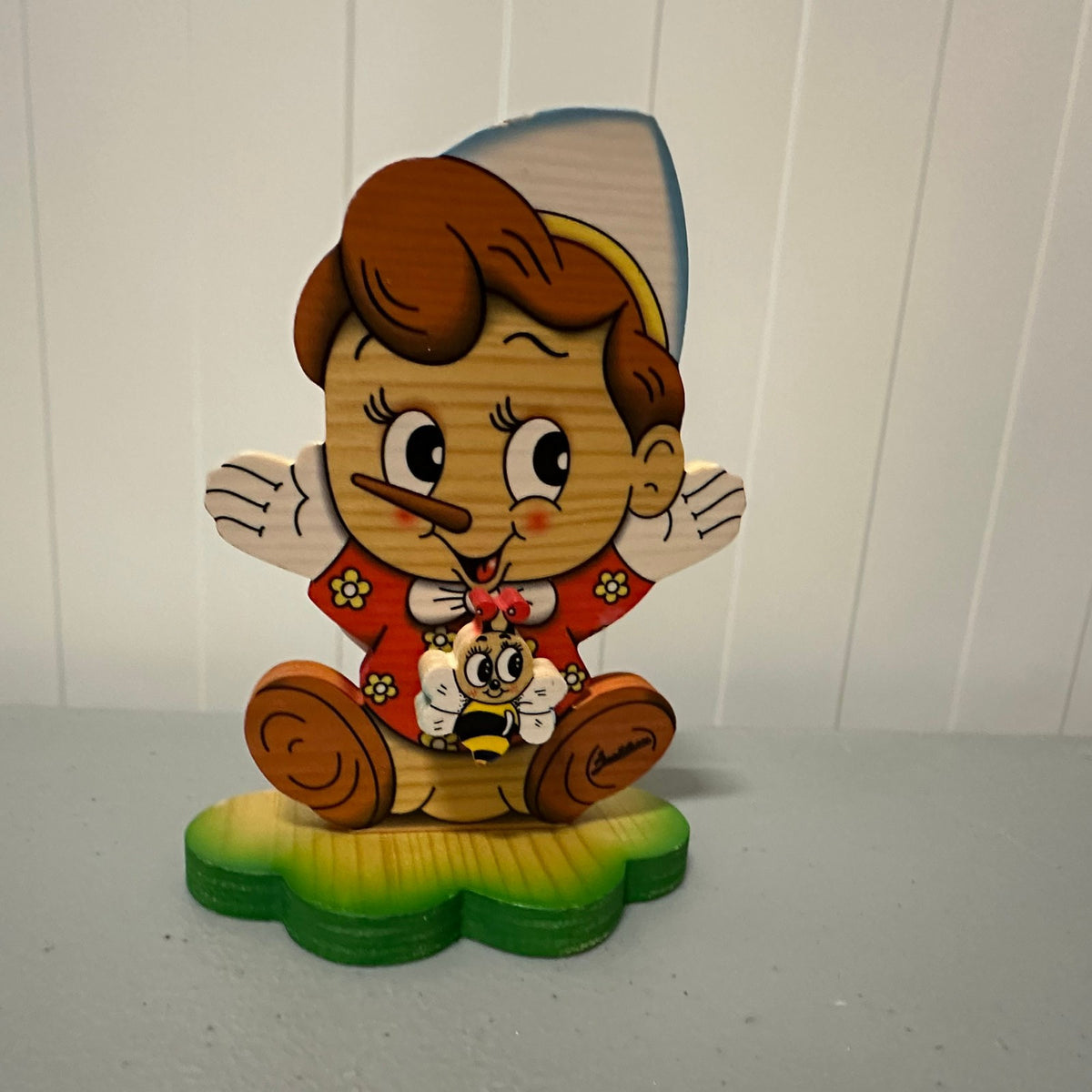 Pinocchio music box i træ