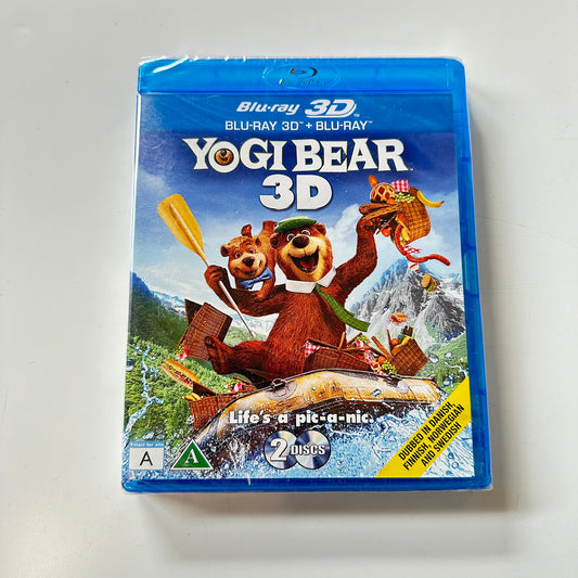 YOGI BEAR 3D (3D Blu-ray + 2D Blu-ray) - Ny i plast !
