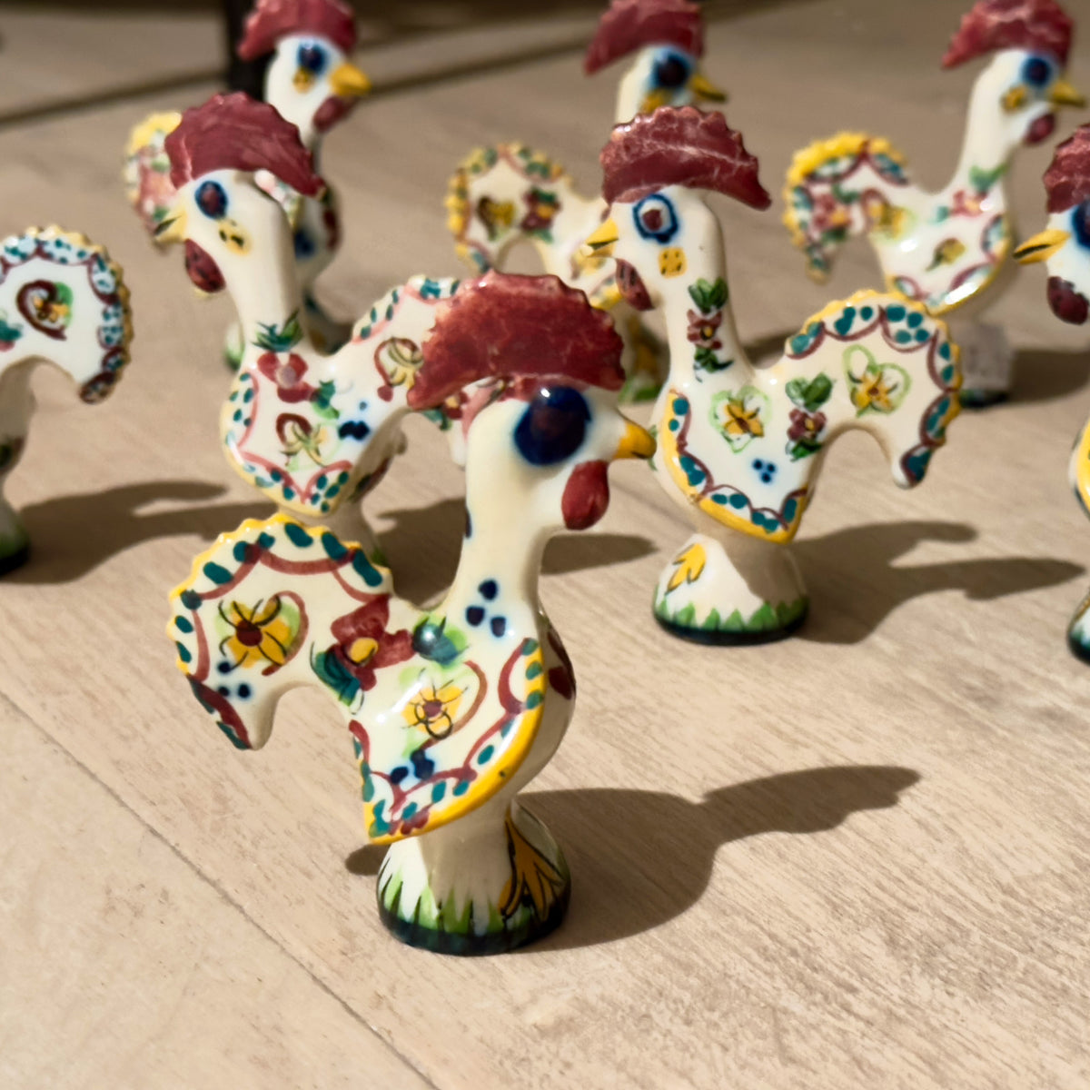 Hane - Good Luck Rooster fra Portugal fra 1970-tallet (håndmalte)