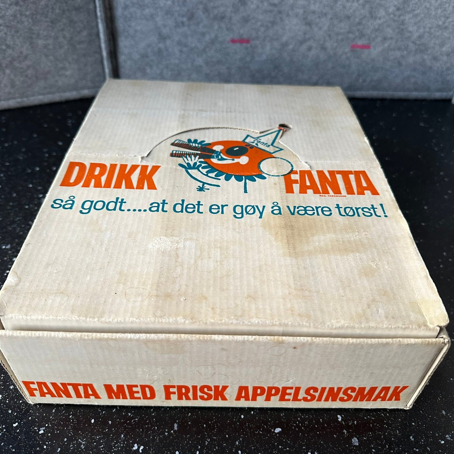 6 stk Gamle FANTA glass i original esken