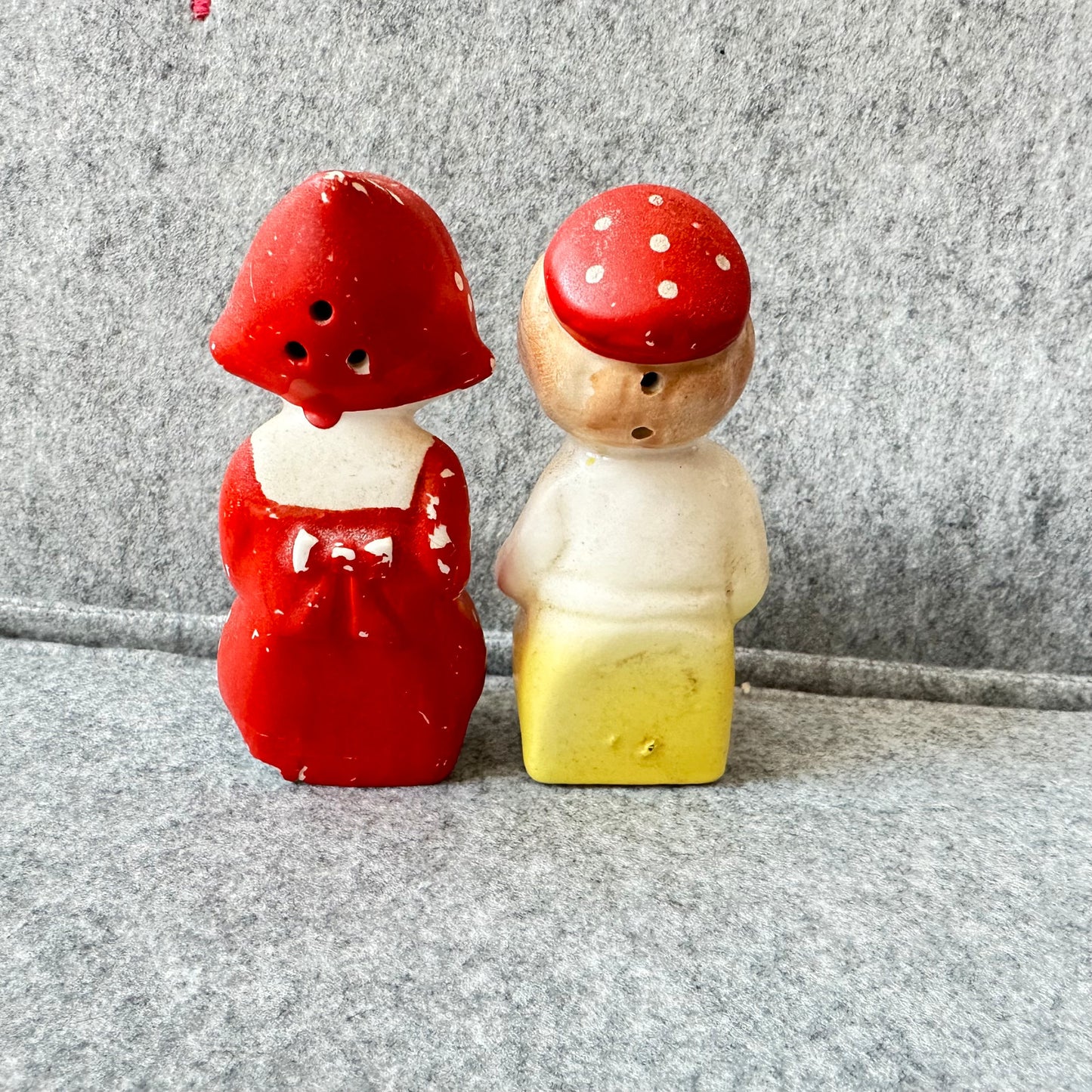 Gammel salt og pepperbøsse 3-delt sett
