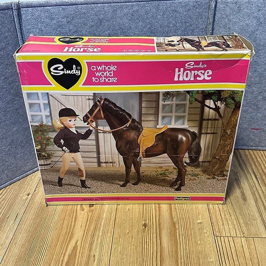 Sindys hest fra 1982 i original esken (Pedigree)