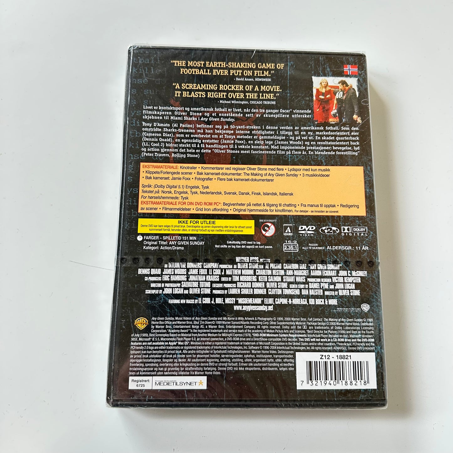 Any given Sunday (DVD) - Ny i plast !