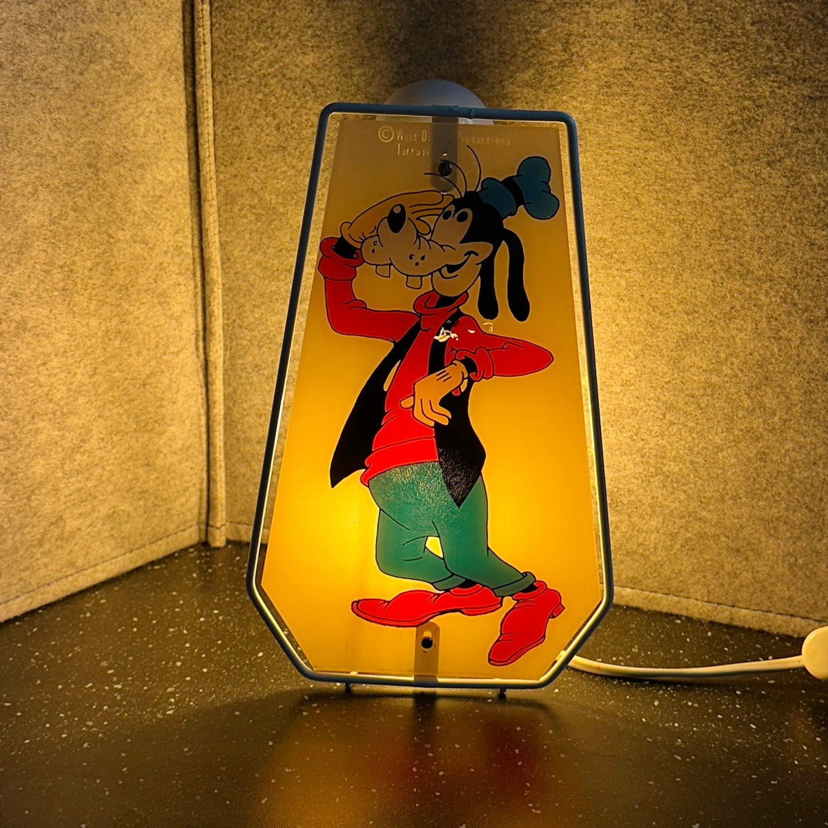 Walt Disney - Eldre Langbein vegglampe i glass