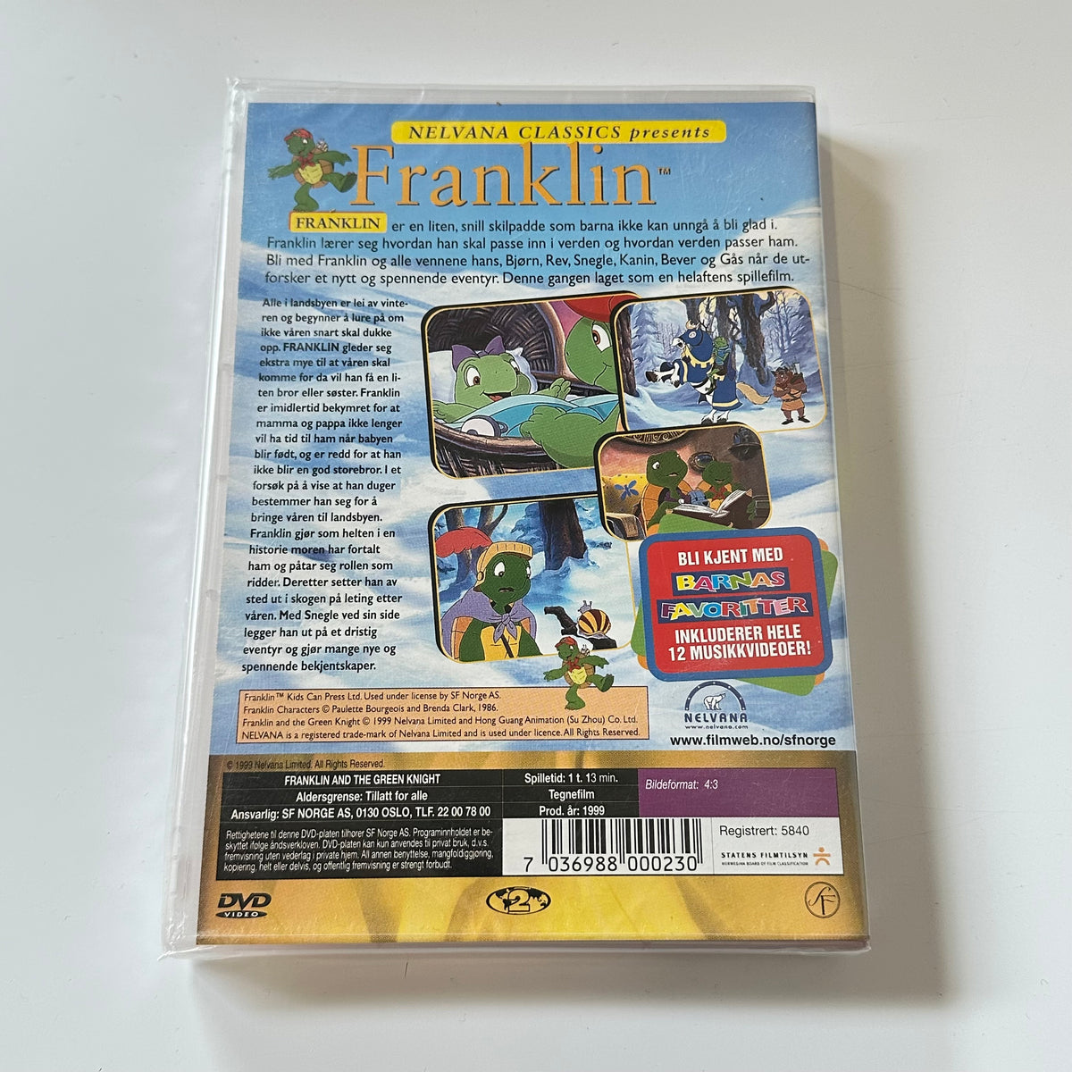 Franklin og den grønne ridder (DVD) - Ny i plast!