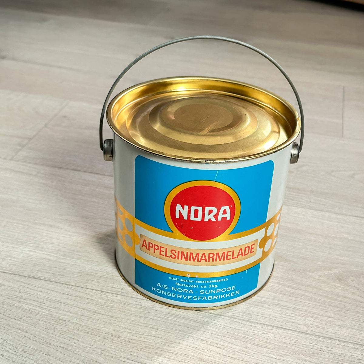 NORA APPELSINMARMELADE bøtte i metall med hank